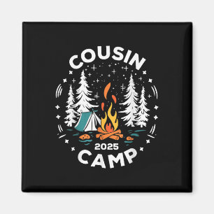 Camping Summer Vacation Crew Cousin Camp 2025 Magnet