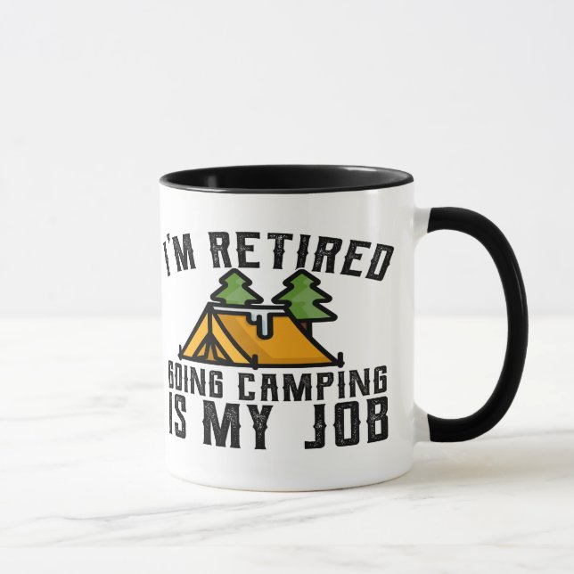 Camping Tasse für neu ermüdetes Camping ist mein J (Rechts)