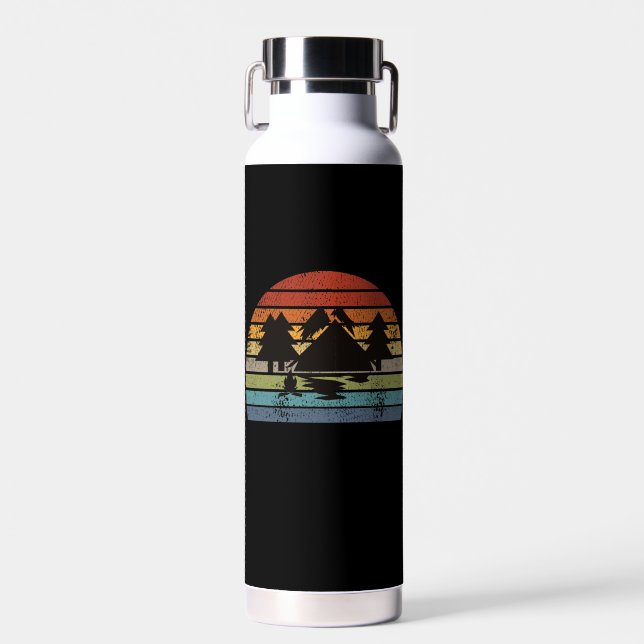 Camping Tents Retro Trinkflasche (Vorne)