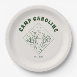 Camping Theme Junggeselinnen-Abschied Pappteller