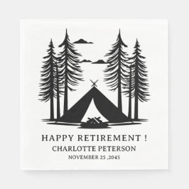 Camping Theme Retirement Party Napkins Serviette