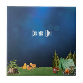 Camping Themed Baby Dusche Fliese