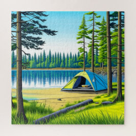 Camping Themed Tent in the Woods