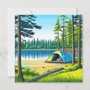 Camping Themed Tent in the Woods
