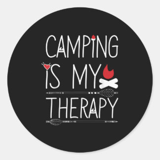 Camping Therapie im Freien für einen Camper Kinda  Runder Aufkleber