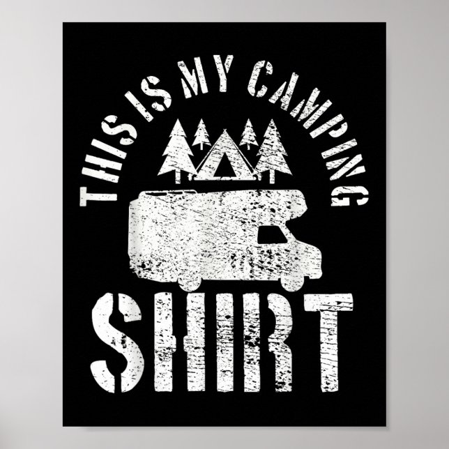 Camping Trailer Camper Van Mobile Zuhause Caravan  Poster (Vorne)