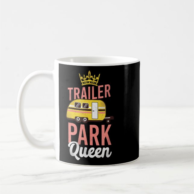 Camping Trailer Park Queen Motorhome Campervan Gir Kaffeetasse (Links)