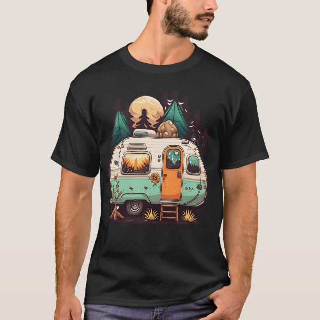 Camping trailer vintage T-Shirt (Vorderseite)