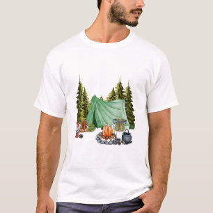 Camping Trip Campfire, Zelt, Camping im Wald T-Shirt