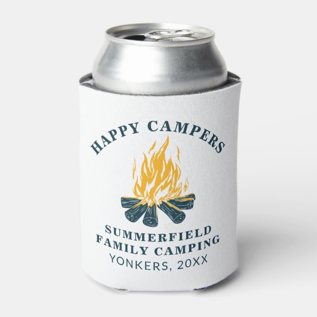 Camping Trip Family Passend Happy Campers Custom Dosenkühler (Kanne Vorderseite)