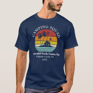 Camping-Trupp Familien-Matching-Vater Retro T-Shirt