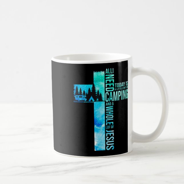 Camping und Jesus  Kaffeetasse (Rechts)