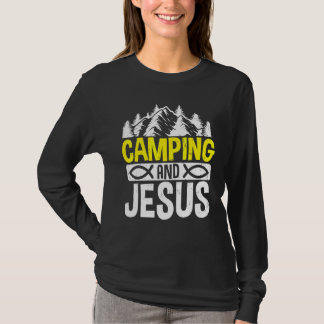 Camping und Jesus T-Shirt