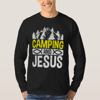 Camping und Jesus T-Shirt