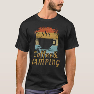 Camping und Kaffee lustig T-Shirt