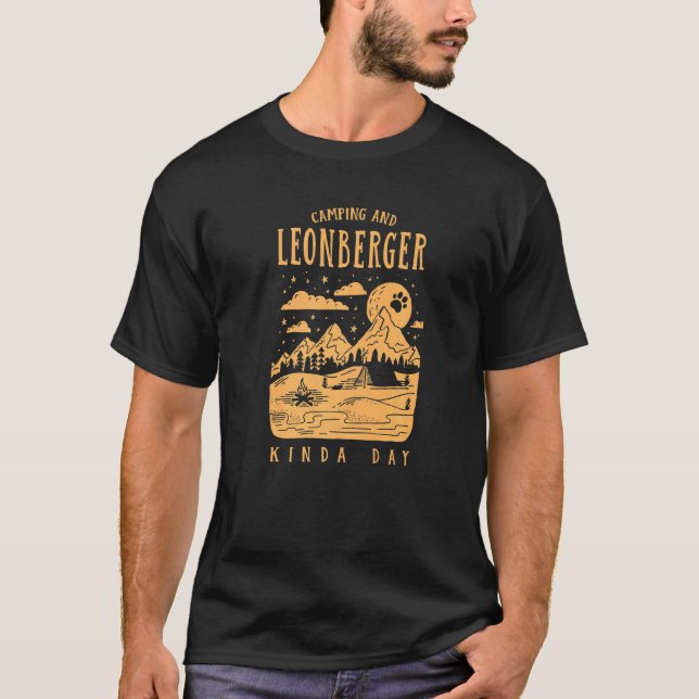 Camping und Leonberger Kinda Day Löwenhund T-Shirt (Vorderseite)
