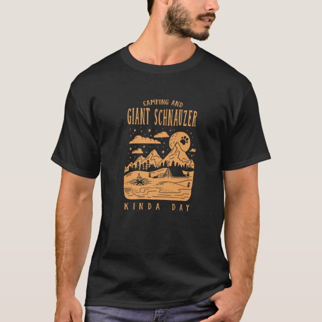 Camping und Riesenschnauzer Kinda Day Mini Schnauz T-Shirt (Vorderseite)