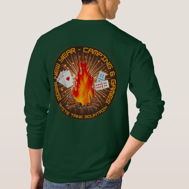 Camping und Spiele 2026 T-Shirt (Rückseite)