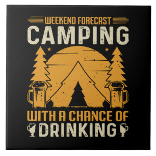 Camping und Trinken Fliese
