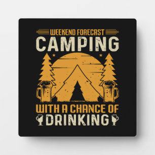 Camping und Trinken Fotoplatte