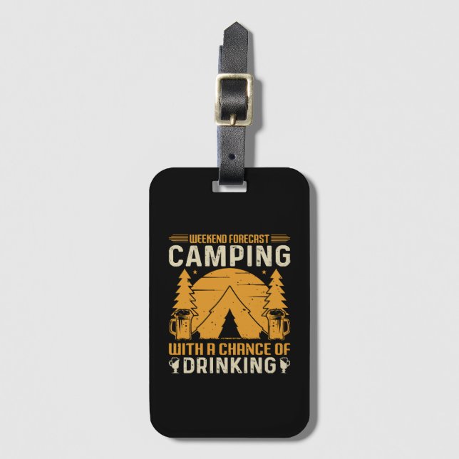 Camping und Trinken Gepäckanhänger (Vorderseite Vertikal)