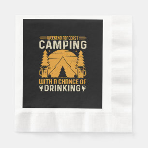 Camping und Trinken Serviette