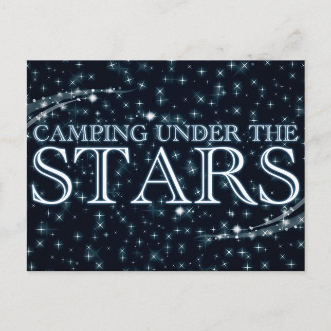 Camping unter den Sternen Postkarte (Vorderseite)
