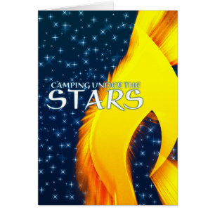 Camping unter den Sternen Starshine und Campfire