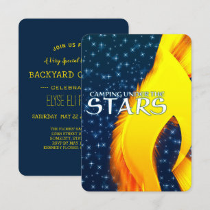 Camping unter den Sternen Starshine und Campfire Einladung