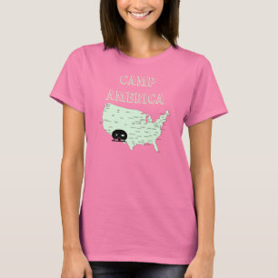 Camping USA Carte RVing Camp America T-Shirt