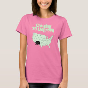 Camping USA Carte RVing Chasing T-Shirt 70 Degrees
