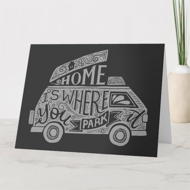Camping Van Life Fun Inspiration-Quote-Karte Karte (Vorderseite)