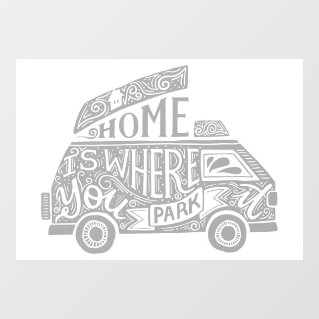 Camping Van Life Spaß Inspiration Zitat Fensteraufkleber (Blatt)