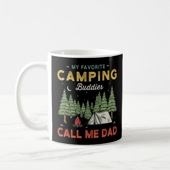 Camping Vater Geschenk Kaffeetasse (Links)