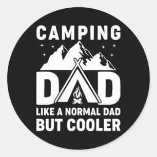Camping-Vater Lustiger Camper Vatertag Abenteuer-V Runder Aufkleber