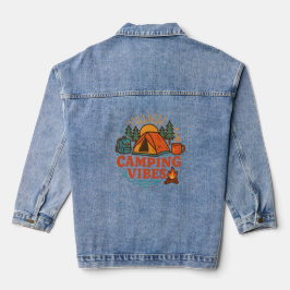 Camping Vibes Women’s Denim Jacket | Retro Outdoor Jeansjacke