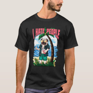 Camping & Vintag Wandern I Mops Hasse Menschen ich T-Shirt