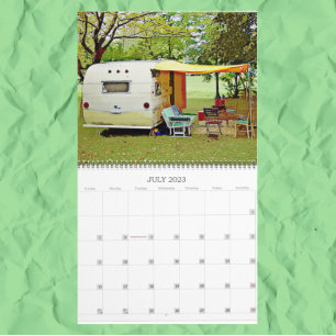 Camping vintage Happy Camping Calendrier 2023