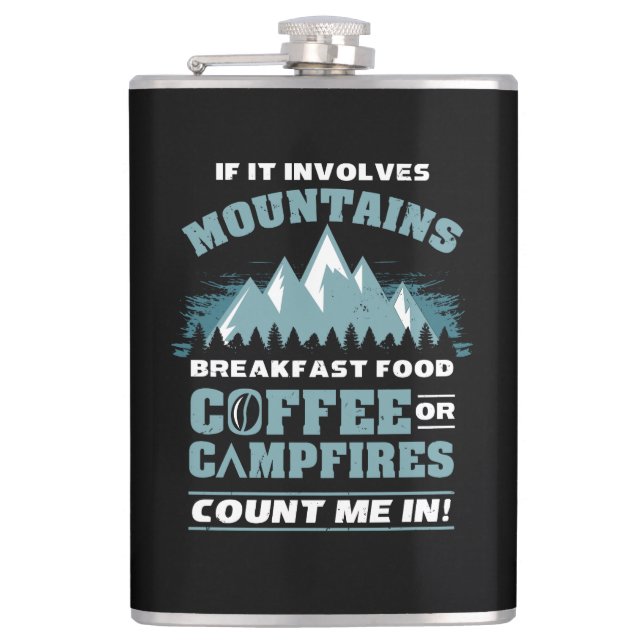 Camping-Wanderkaffee Flachmann (Vorderseite)