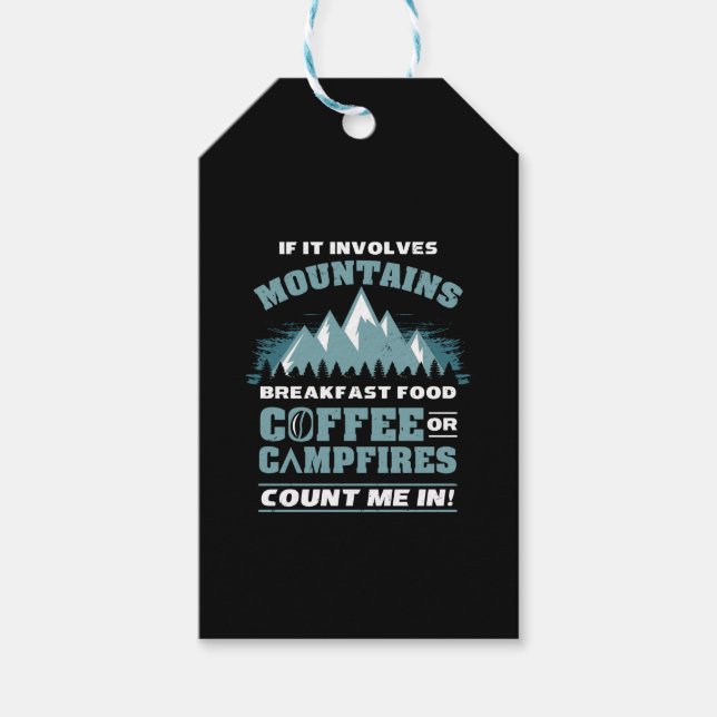 Camping-Wanderkaffee Geschenkanhänger (Vorderseite)