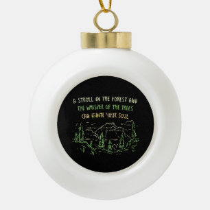 Camping Wandern Gebirge Geschenk Keramik Kugel-Ornament