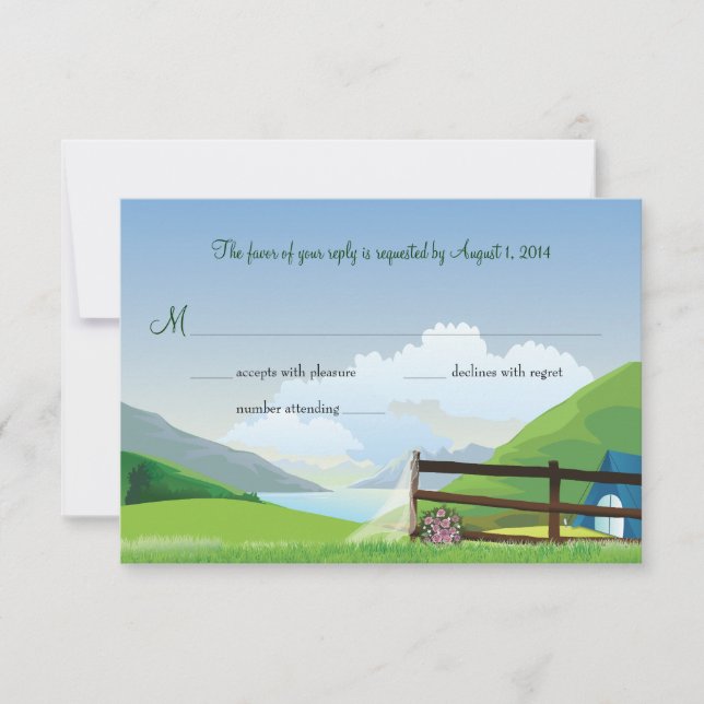 Camping Wedding RSVP (Vorderseite)