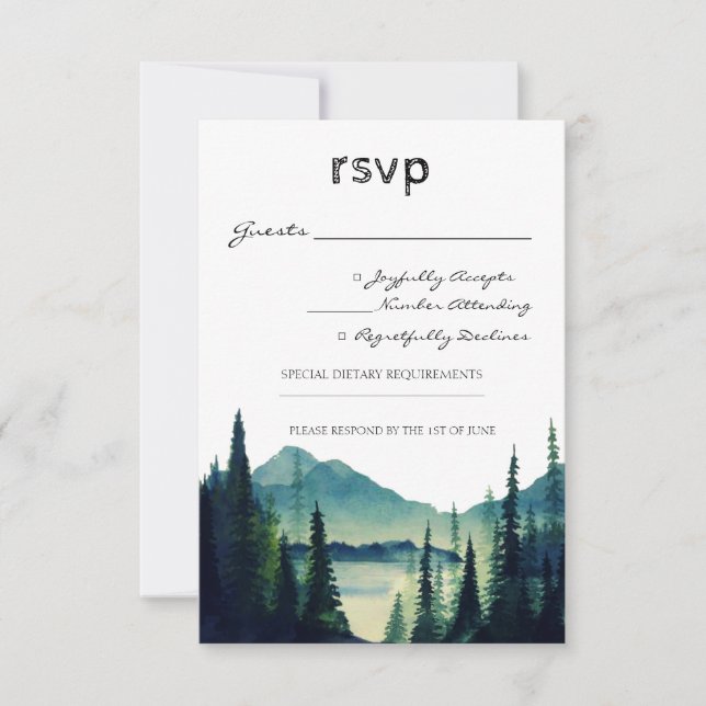 Camping Wedding RSVP Card (Vorderseite)