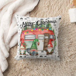 Camping Weihnachten Thema Snowman für Camper Kissen