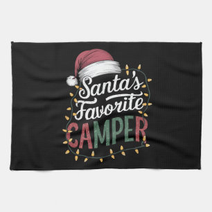Camping Weihnachten Weihnachtsmanns Lieblingscampe Geschirrtuch