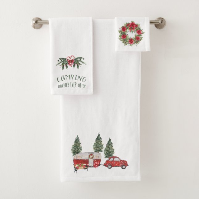 Camping-Weihnachts-Handtuch-Set Badhandtuch Set (Insitu)