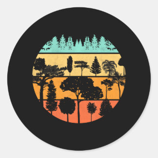 Camping Wildlife Camper Naturliebhaber Wald Runder Aufkleber