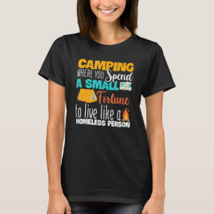 Camping, wo man ein kleines Vermögen ausgibt Tees