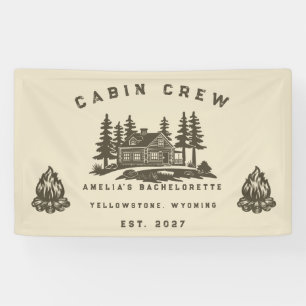 Camping-Wochenende-Junggesellinnen-Abschiedsparty Banner