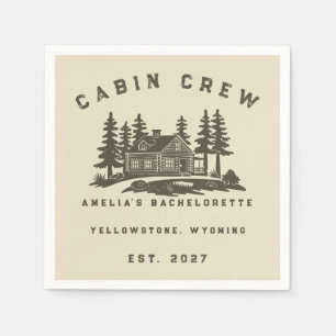 Camping-Wochenende-Junggesellinnen-Abschiedsparty Serviette